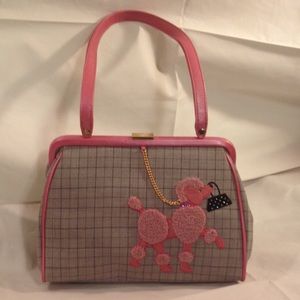 Isabella Fiore retro handbag. Poodle. adorable.