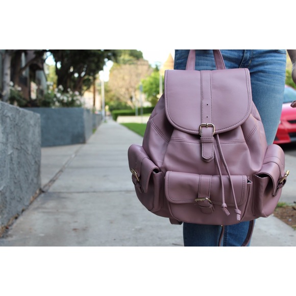 JusFab pink backpack