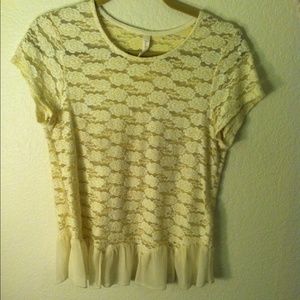 Yellow Lace Top