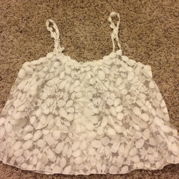 Floral lace tank top