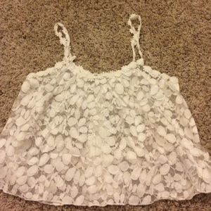 Floral lace tank top