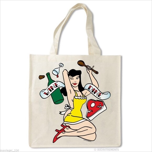 Rockabilly Pin-Up Hipster Reuseable Bamboo Bag