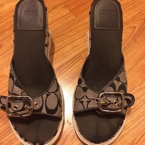 Black signature coach wedges