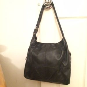 Tignanello black leather  shoulder bag