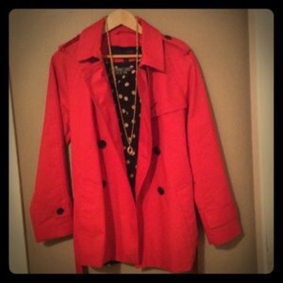 Coach Outerwear - Coach Red trench rain coat