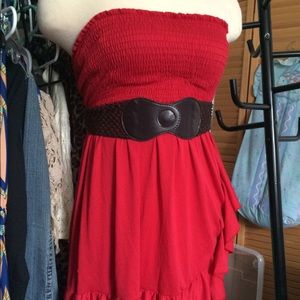 Strapless Red dress