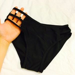 black bikini bottom