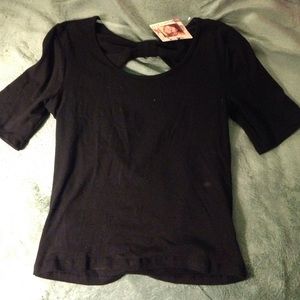 Black With Bow in Back Crop Top