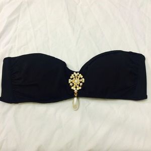 BANDEAU bikini top with jewels