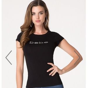 BEBE rhinestone tshirt