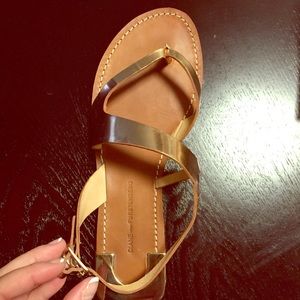 Diane Von Furstenberg Copper Sandals