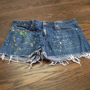 Fun destroyed denim shorts