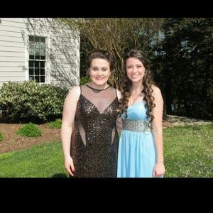 Long Blue Prom Dress