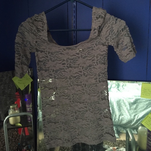 Grey see through shirt