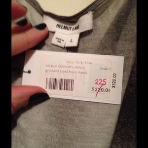 Helmut lang gradient cowl front jersey dress