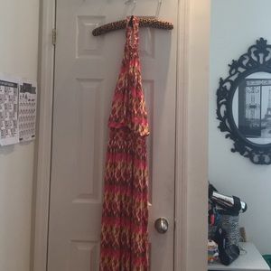 Halter top open back maxi