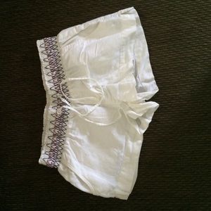 White Roxy Shorts