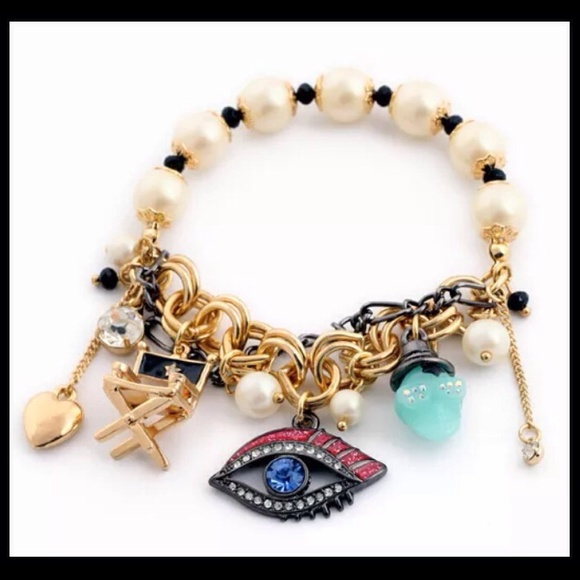 Betsey Johnson Jewelry - NEW Betsey Johnson Eyes chair skeleton bracelet