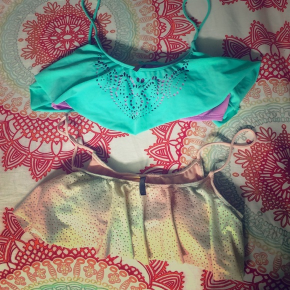 Bundle of 2 Flounce swim tops