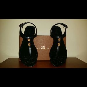 **REDUCED!!!**Coach Piccadelly Jelly Black Sandals