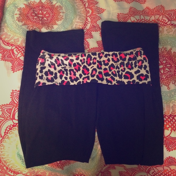 Victoria's Secret black long boot cut yoga pants