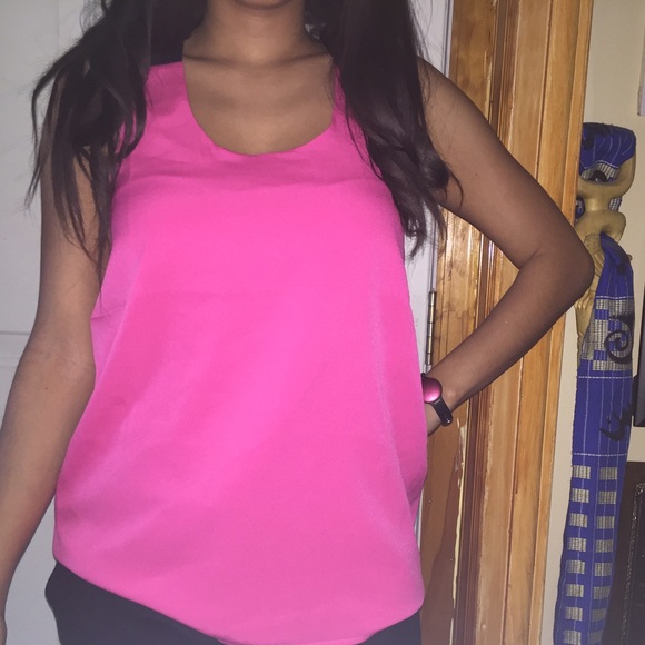 Banana Republic Tops - Banana Republic hot pink and navy dressy tank