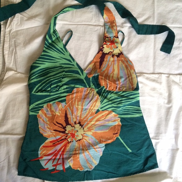 NWOT Cute Old Navy Tropical Floral Halter Tank