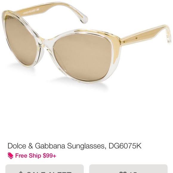 Limited edition D&G 18k gold plated sunglasses - Picture 3 of 4