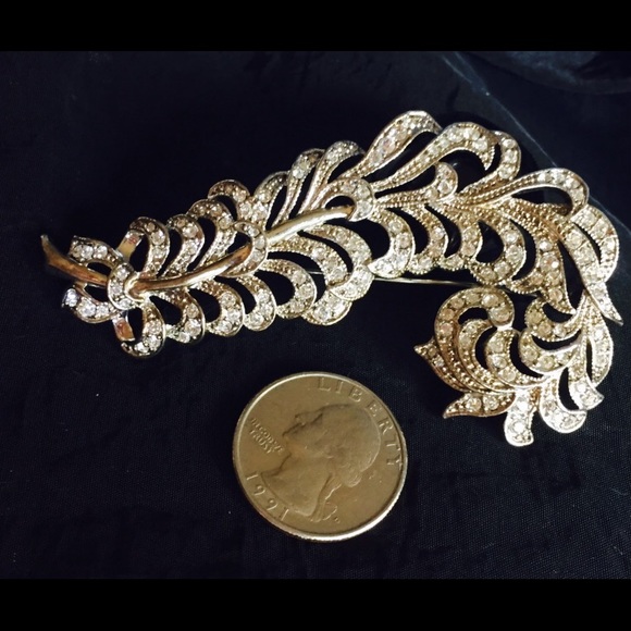 Kenneth Jay Lane Pave Rhinestone Pin - Picture 3 of 3