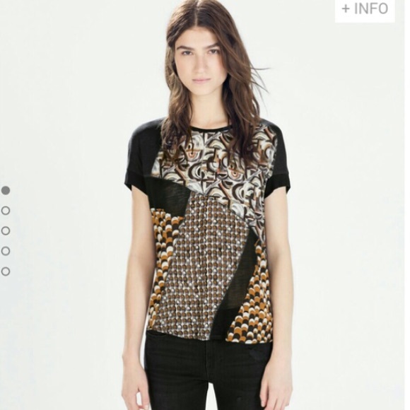Zara Tops - Zara Abstract Print Top