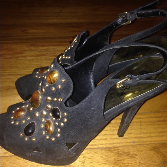 Carlos Santana black Suede shoes