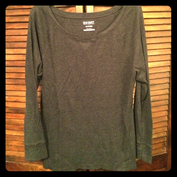 Long sleeve waffle shirt