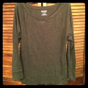 Long sleeve waffle shirt