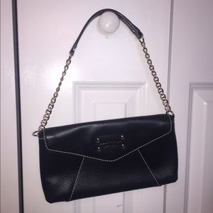Authentic Kate Spade black leather shoulder purse