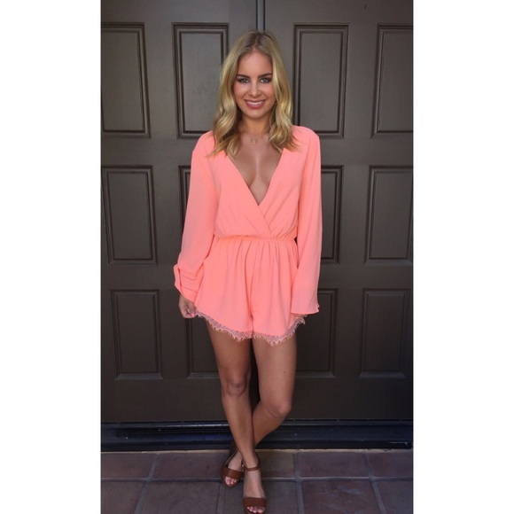 Dainty Hooligan Dresses - Orange playsuit Dainty Hooligan Dresses - Orange playsuit