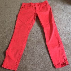 J. Crew x Coral ankle/skinny jeans