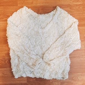 American Apparel 3D floral sweater