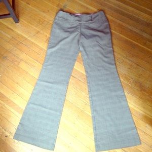 Tan and pink plaid pants