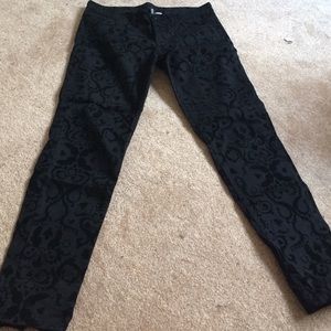 H&M x Black jeans x velvet detail