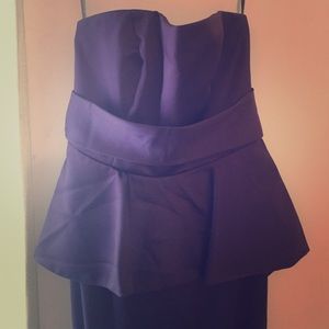 Bridesmaid plum mermaid style dress
