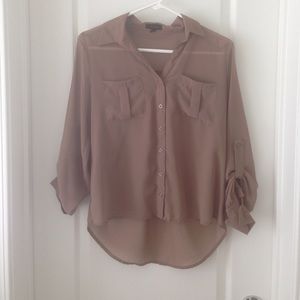 Brown chiffon blouse