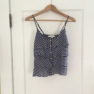 Beautiful sailor shirt with front buttons.