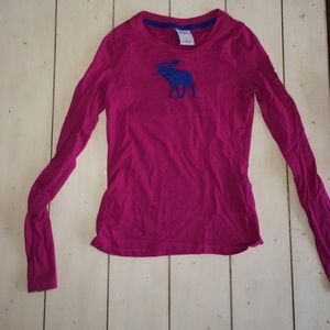 Pink and blue long sleeve T-shirt