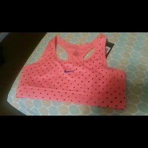 NWT Orange and Blue dots Sports Bra