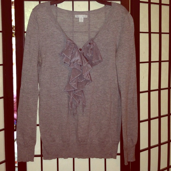 Gap Grey Silk Blend Sweater