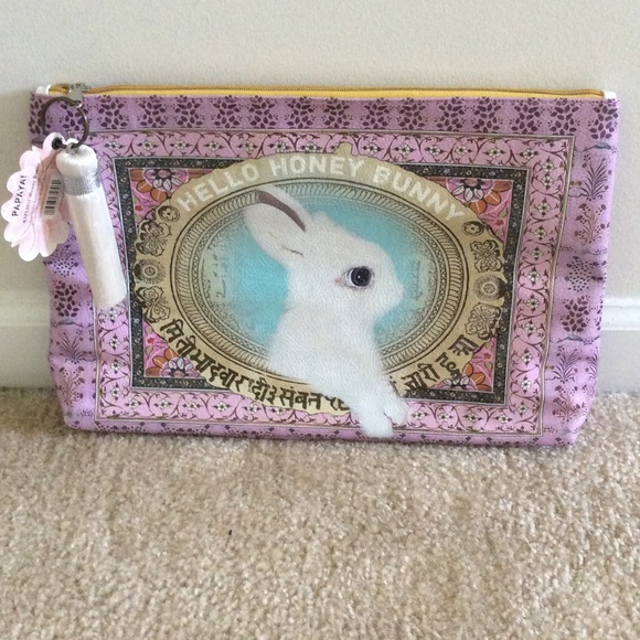 Large Papaya travel/cosmetic bag "Honey Bunny"