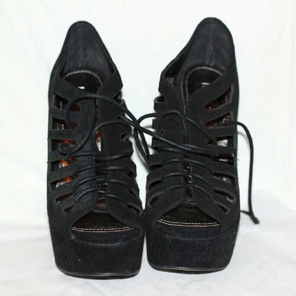 Bakers Shoes Bakers Gladiator Lace Up Platform Wedges Poshmark