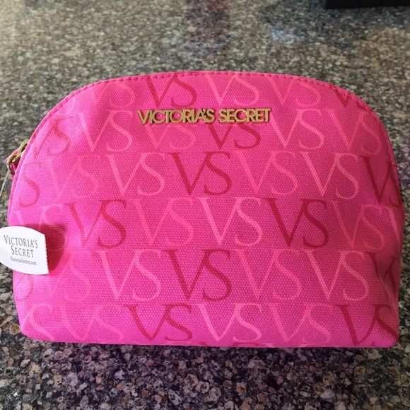VS Cosmetic Make Up Bag Purse Medium Hot Pink