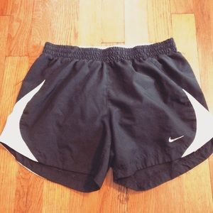 Black and White Nike Running Shorts