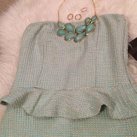 Zara peplum dress mint green small - Picture 2 of 4